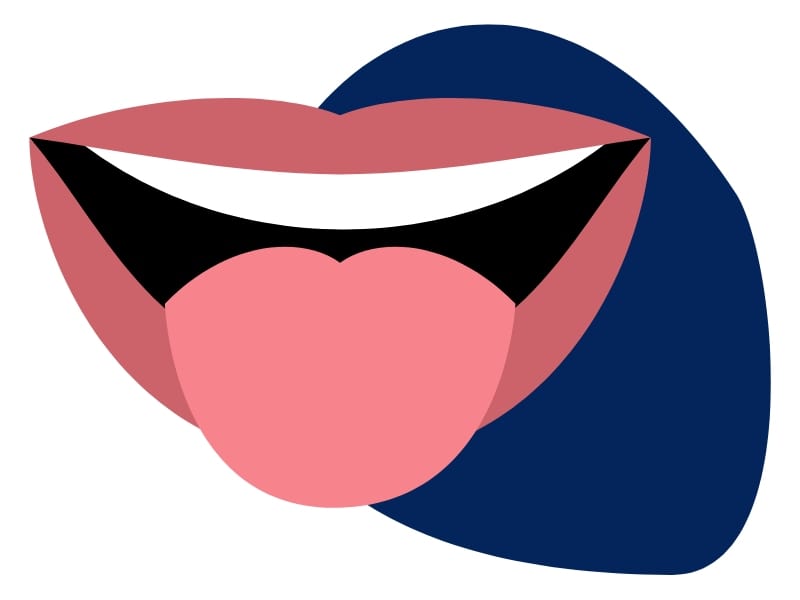 pink tongue illustration