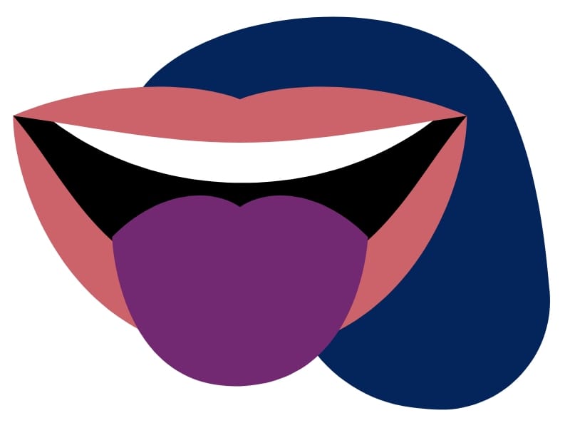 pink tongue illustration