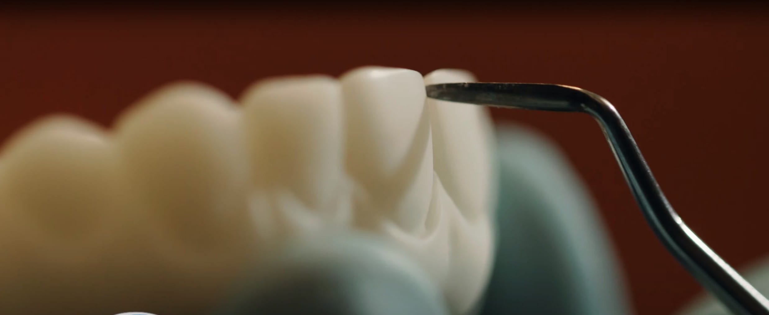Dental lab work closeup banner